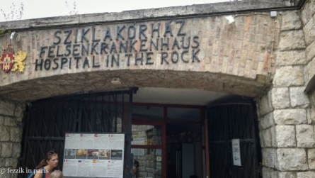 The entrance to the Hospital in the Rock (no pictures allowed inside).