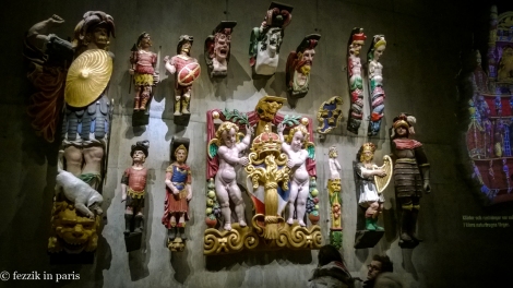 Reproductions of the garish decorations that were affixed to the rear of the vessel.